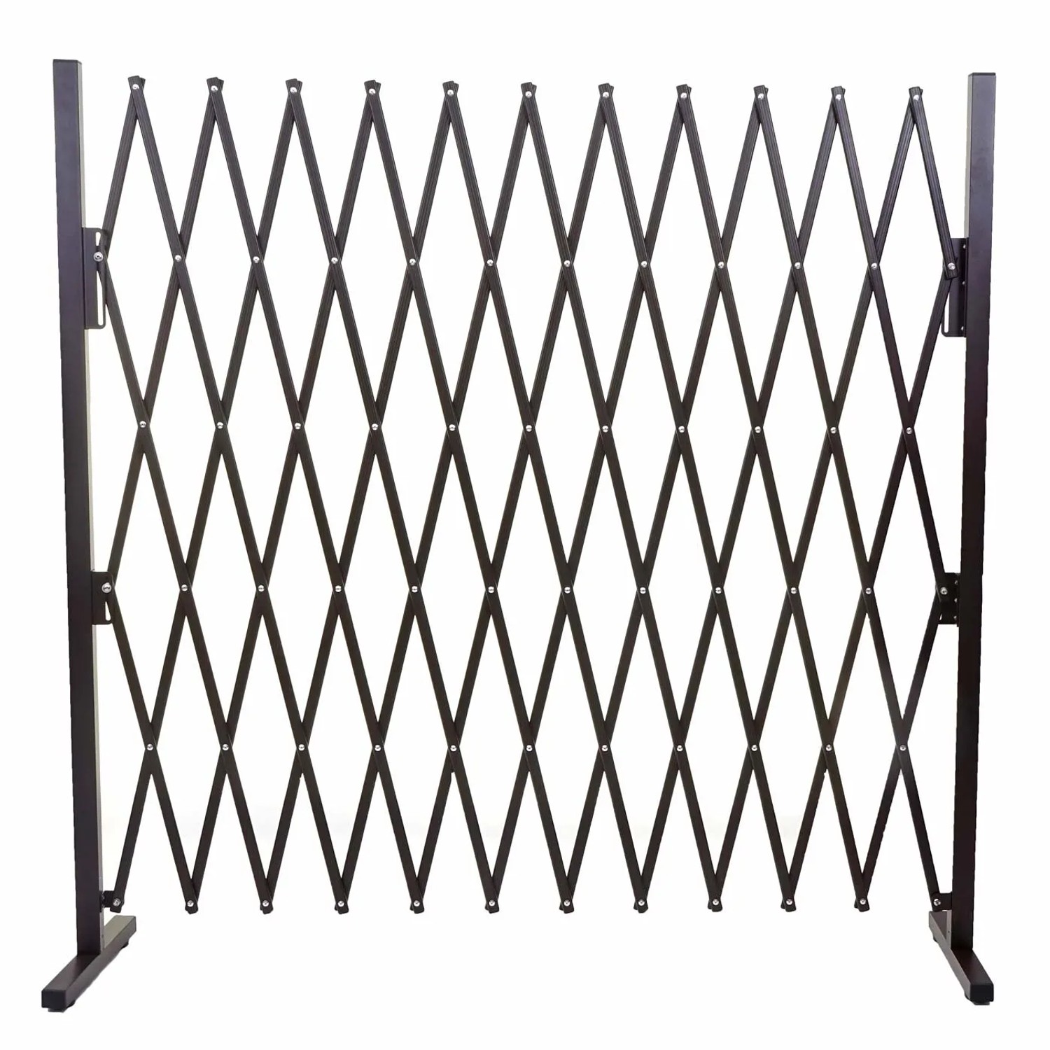 Ausziehbares MCW Absperrgitter B34, 153 cm hoch, flexibel von 36 bis 300 cm breit.