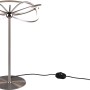 Moderne LED Tischleuchte Charivari in Nickel matt. Design-Tischlampe mit Dimmer für Wohnraum.