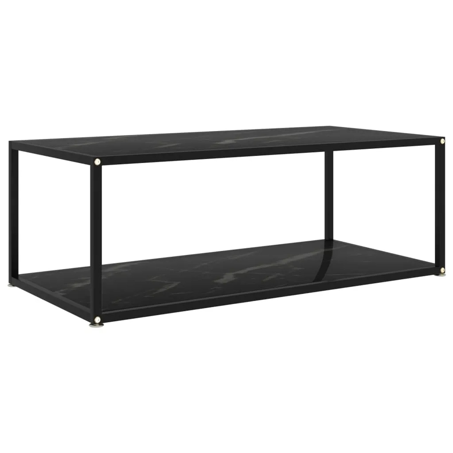 vidaXL Couchtisch Schwarz 100x50x35 cm Hartglas 322900