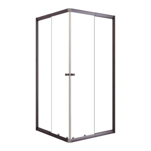 Schulte Dusche Sunny Eckeinstieg mit Schiebetüren Gunmetal Klar 180 x 75-90 cm