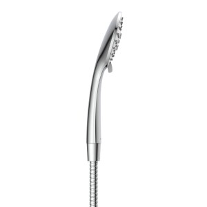 Schütte Handbrause-Set Napoli Chrom mit Brauseschlauch, Wasserstopp und Anti-Kalk-Noppen.
