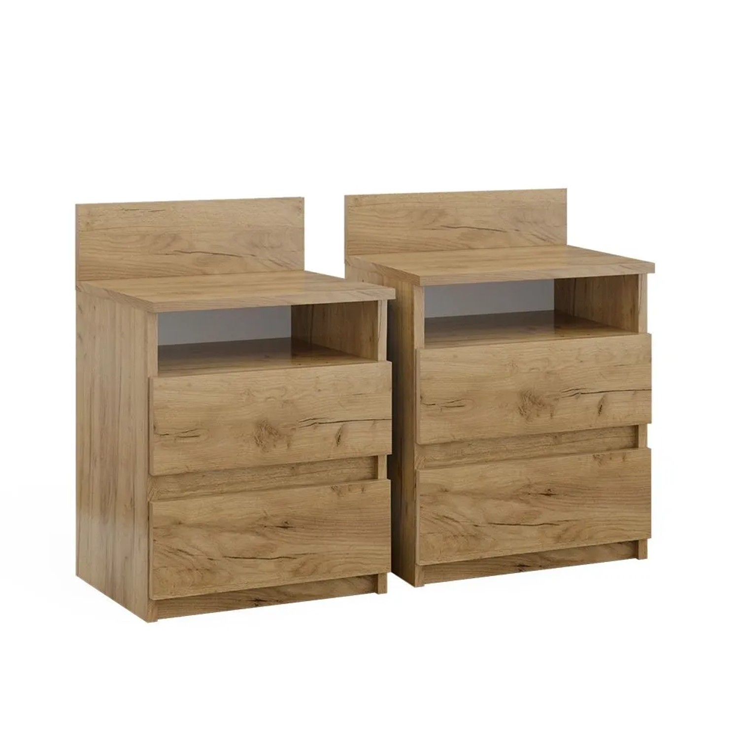 Vicco Nachttisch Monty Goldkraft Eiche 32 x 59 2er Set Art Nr 40436