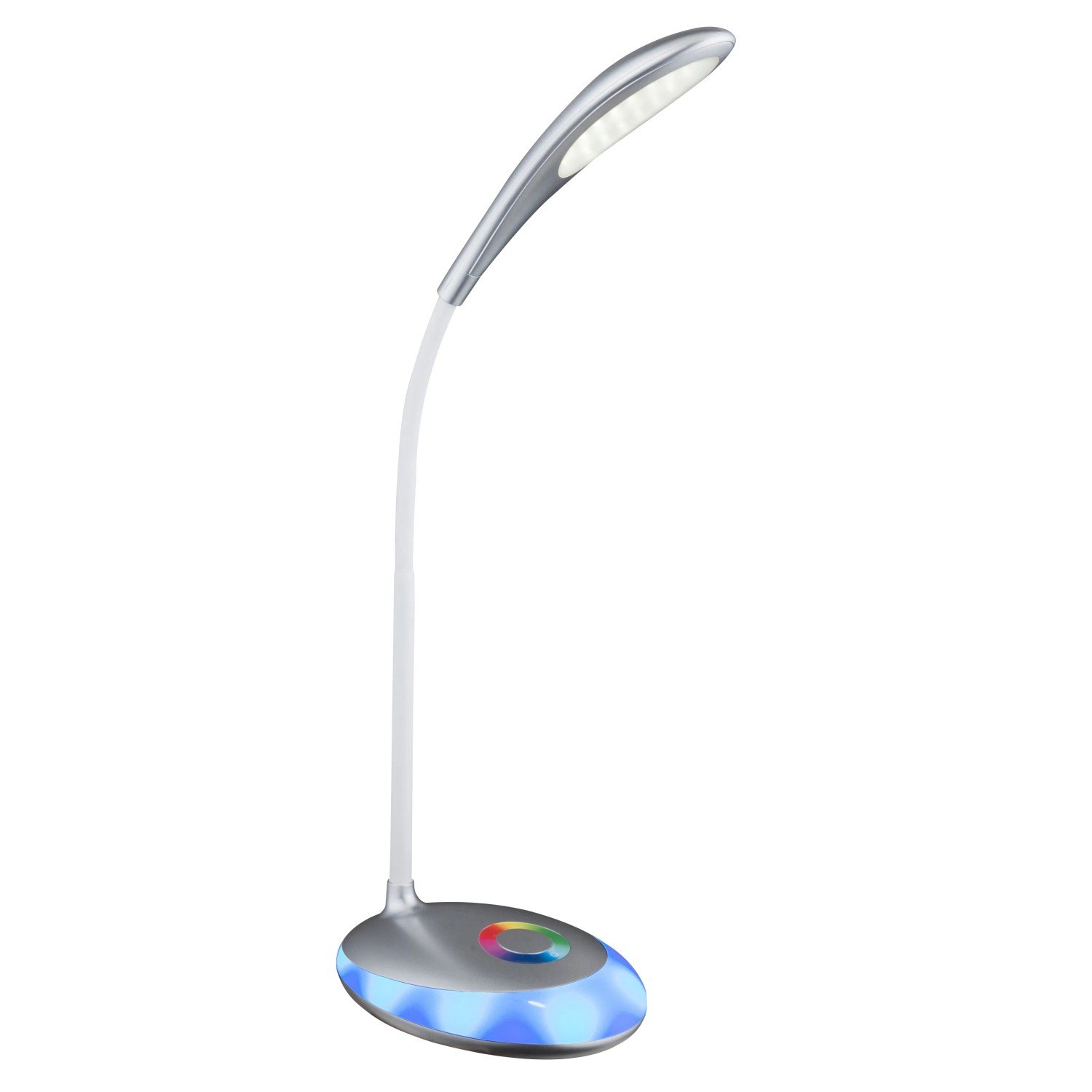Globo LED-Tischleuchte Minea mit Farbwechsler und Flexarm.