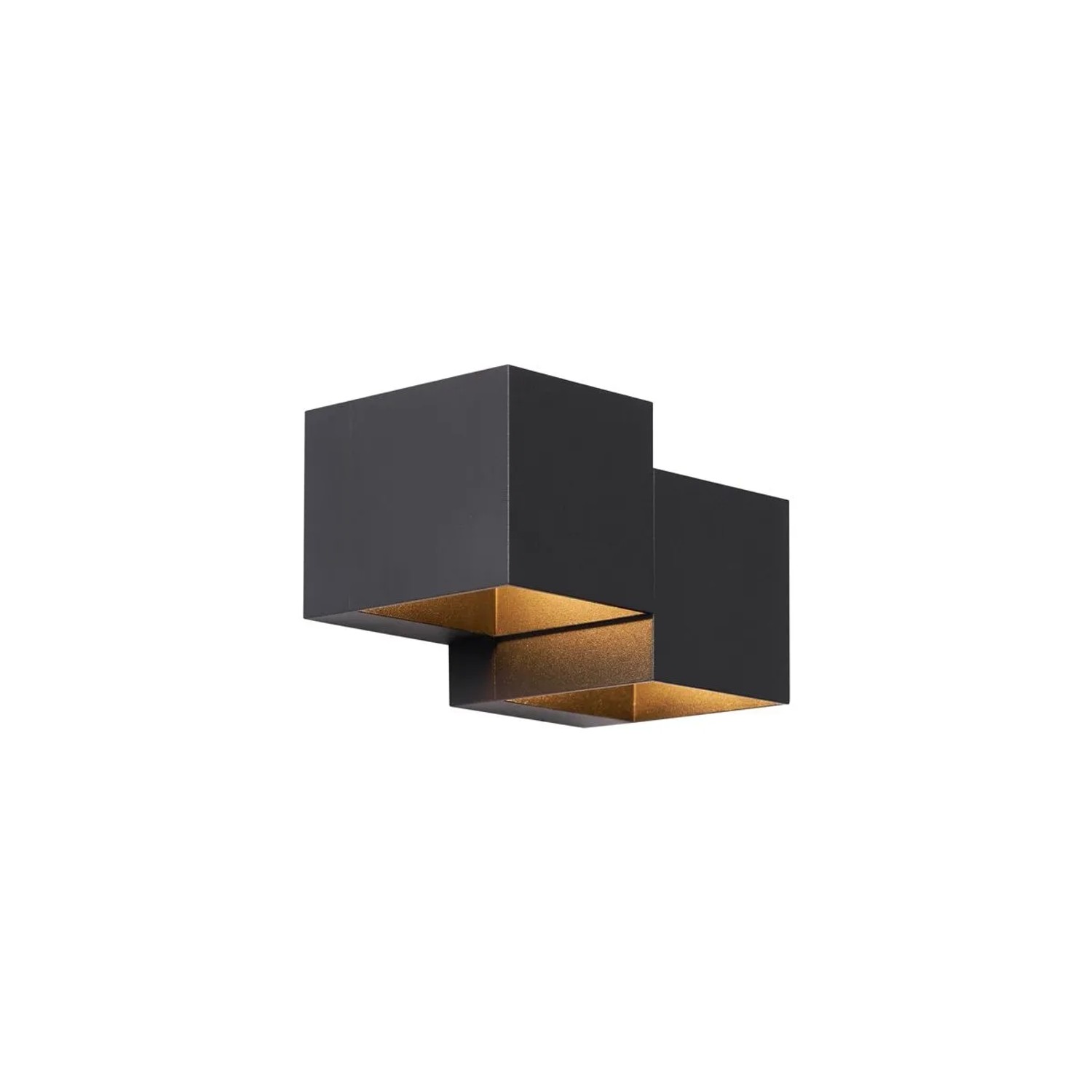 QAZQA Moderne Wandleuchte Schwarz 2-flammig Transfer Double
