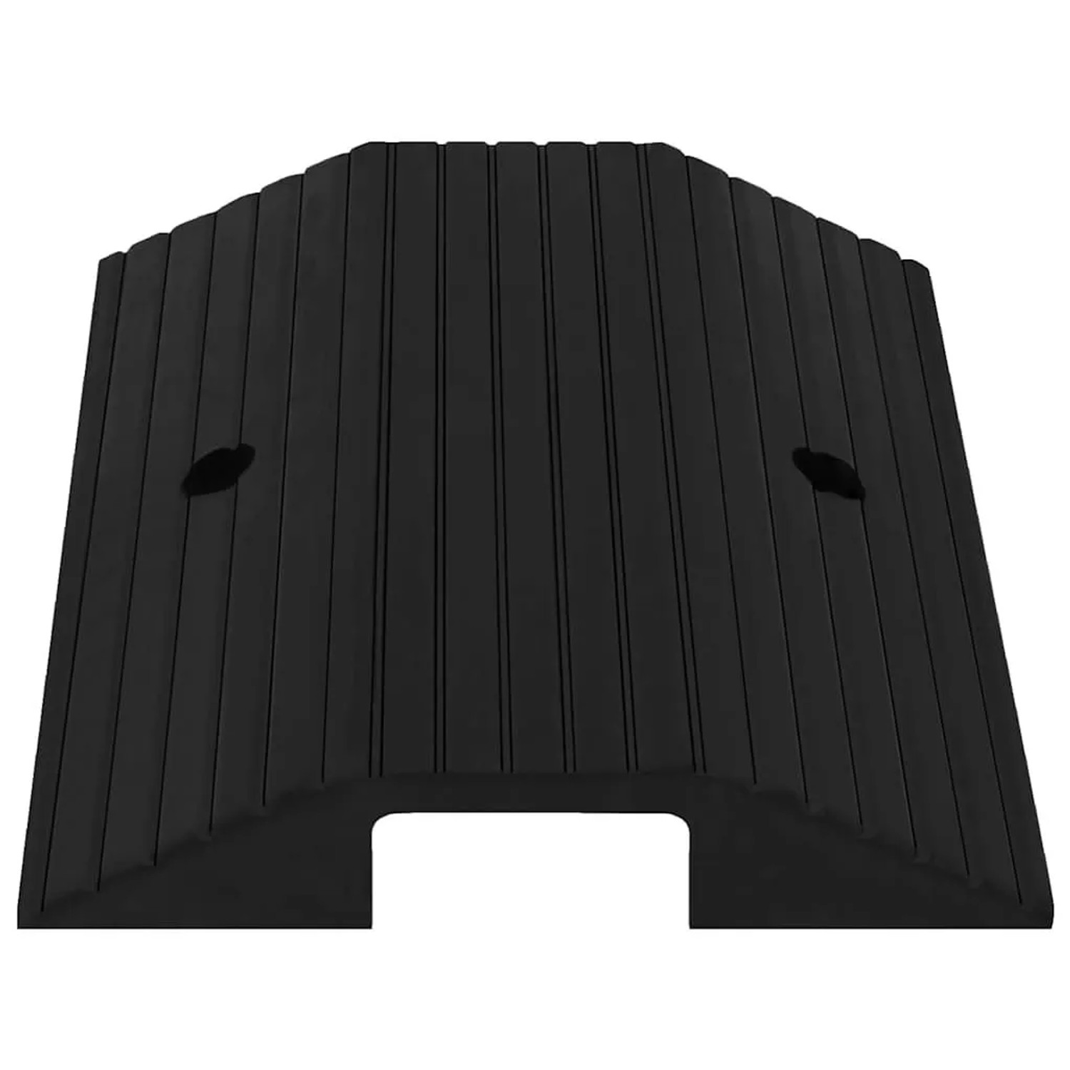DELUKE Brückenschwellenrampe THEO aus Gummi, 49x40x8cm, ideal als Überfahrschutz und Kabelbrücke.