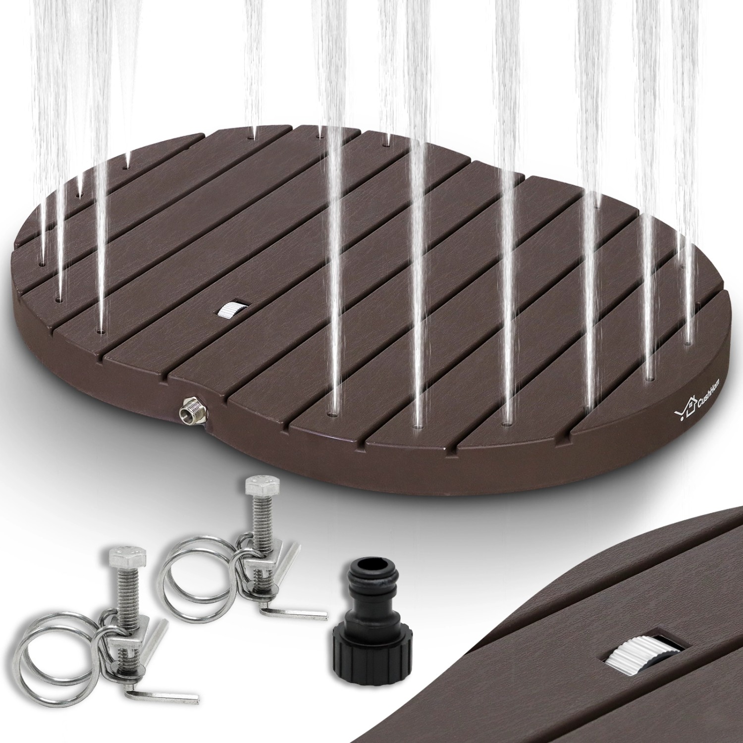 CCLIFE Gartendusche Bodendusche Outdoor Fontänenhöhe 4m Braun günstig online kaufen