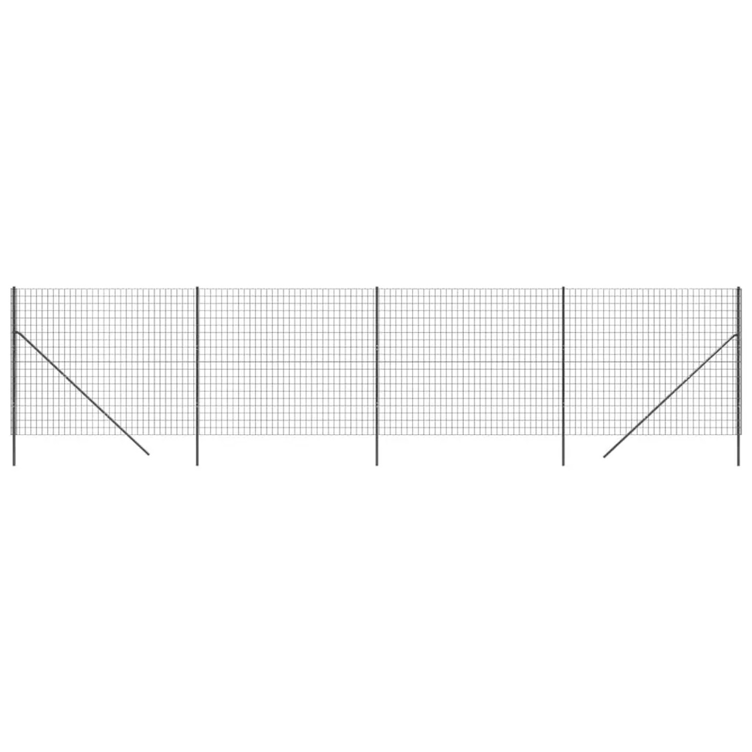 vidaXL Maschendrahtzaun Anthrazit 2,2x10 m Verzinkter Stahl 154215 günstig online kaufen