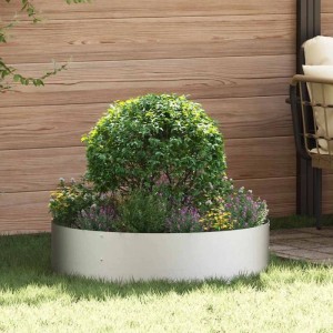 vidaXL Pflanzenring Silber 80 x 80 x 20 cm Edelstahl 873628