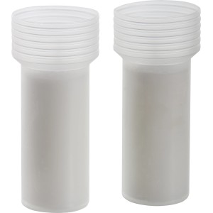 2er-Pack weiße Grabkerzen Nachfüller für Iglesia Grablampe, Brenndauer 23h.