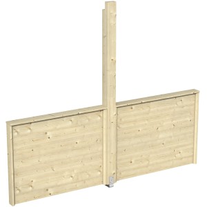 Skan Holz Brüstung für Pavillon Toulouse, unbehandelt, 270x106 cm, aus Holz.