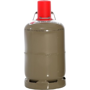 WestfalenGas Propan Füllung 5 kg Nutzungsflasche, grau mit roter Kappe.