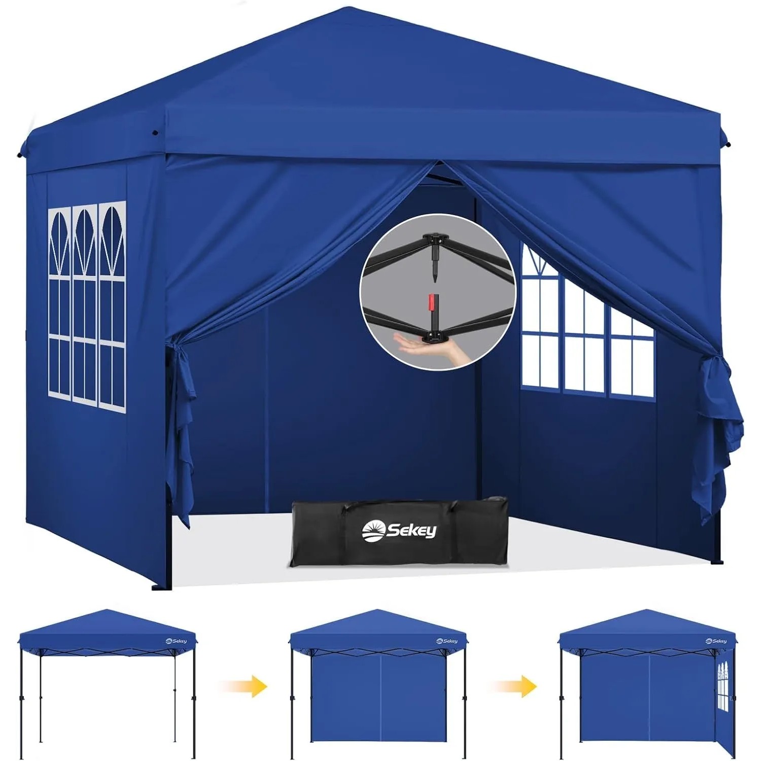 Sekey Premium Pop Up Pavillon 3x3 Navy