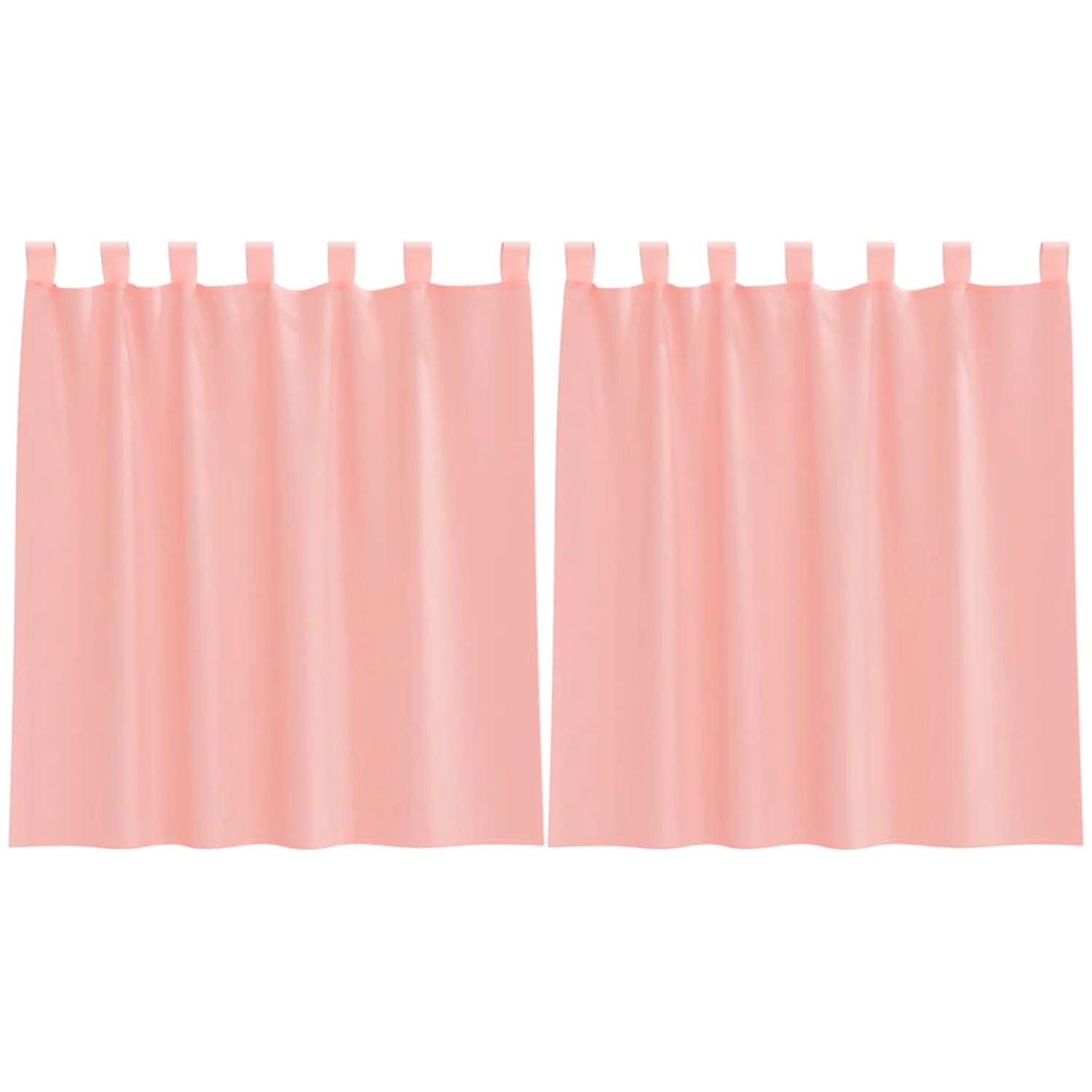 vidaXL Voile Vorhänge mit Stangentaschen 2 Stk Rosa 4102196 günstig online kaufen
