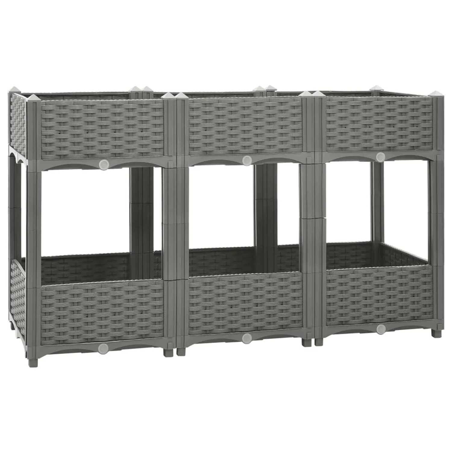 furnicato Hochbeet 120x40x71 cm Polypropylen