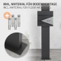 ML-Design Standbriefkasten Anthrazit-Silber mit Zeitungsfach und Bodenmontage-Material.