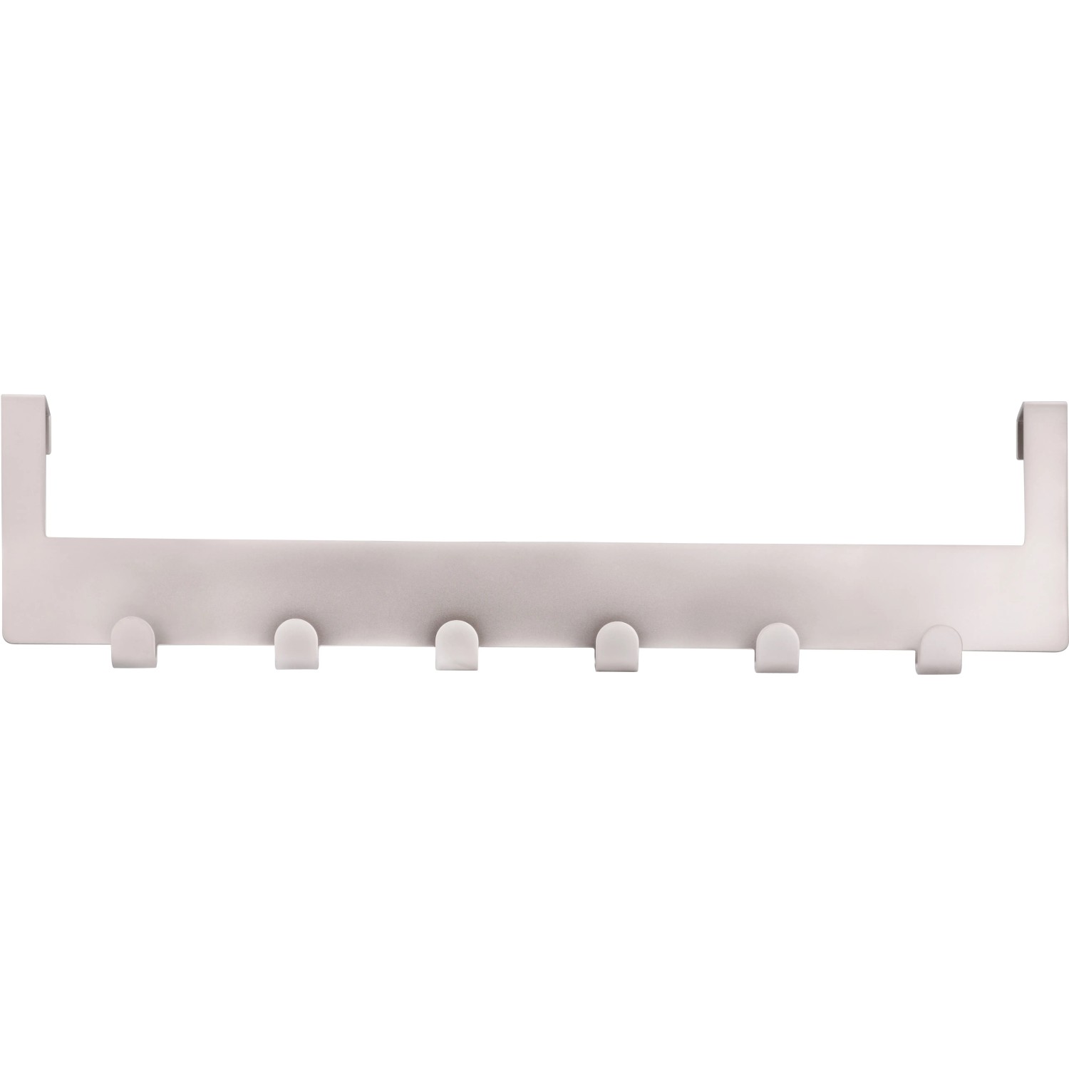 Siro Türgarderobe aus Metall in Nickel Matt mit 6 Haken, Länge 375 mm.