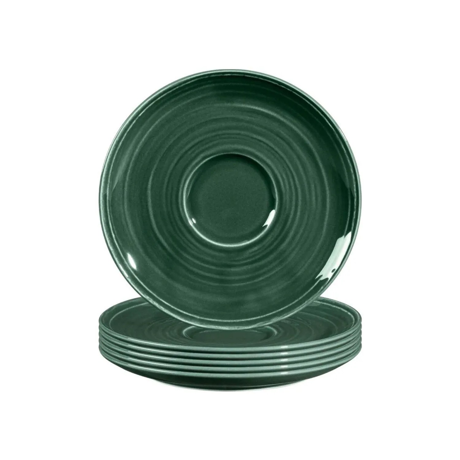 Seltmann Weiden Terra Kombi-Untertassen 16,1 cm 6er Set Moosgrün