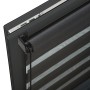 Gardinia Doppelrollo EasyFix, 45x150 cm, schwarz, mit transparenten und blickdichten Streifen am Fenster.