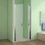 Duschparadies 100x195cm Duschtür Nischentür Duschabtrennung 6mm Nano Glas Schwingtür Doppeltür Glasschutzfolie_3