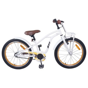 vidaXL Kinderfahrrad 22 Zoll für 7-12 Jahre Alt Weiß 42009316