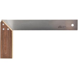 Stubai Anschlagwinkel 300 mm mit Gehrungsanschlag, rostfreier Federstahl-Schiene und Nussholzschenkel.