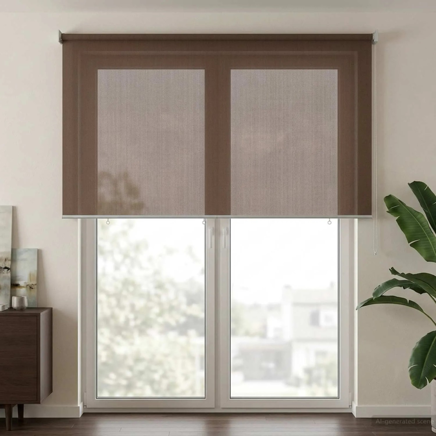 vidaXL Außenrollo 90% UV-Block Taupe 120 x 230 cm HDPE 42036158