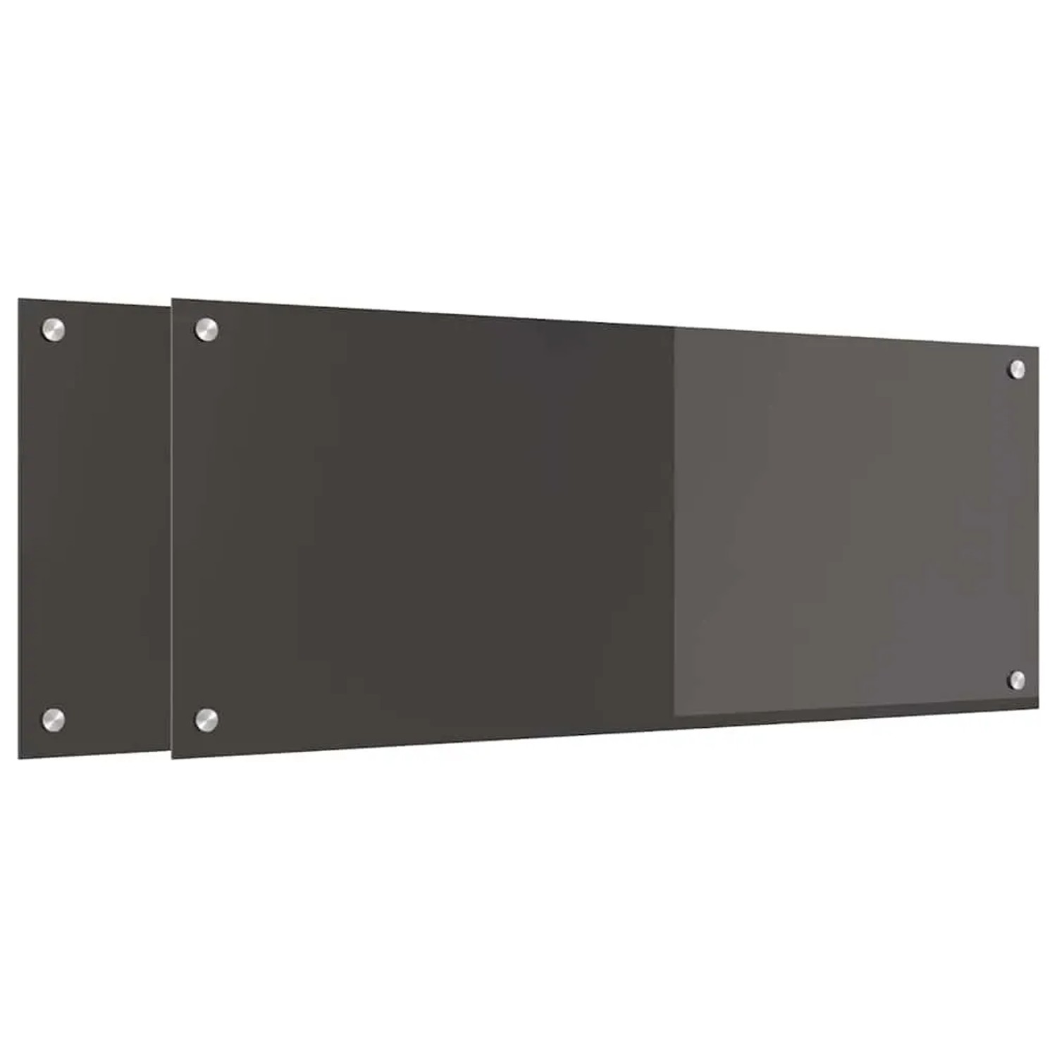 vidaXL Küchenrückwand 2 Stk Dunkelgrau 100 x 40 cm Gehärtetes Glas 3415467