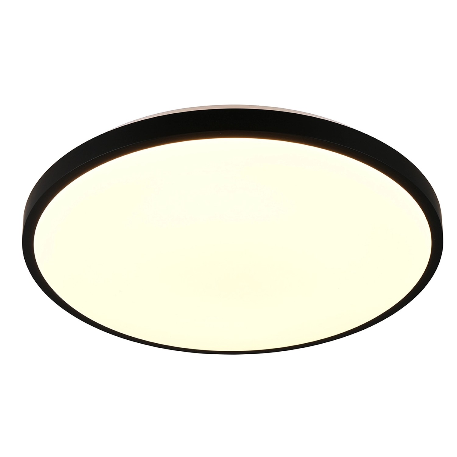 Reality LED-Deckenleuchte Slope Schwarz matt Ø 48,5 cm günstig online kaufen