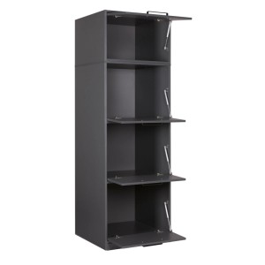 Inter Link Hauswirtschaftsraum-Schrank Lifestyle Studio Flow Anthrazit. Hoher Küchenunterschrank mit Gaslift-Klappen für Stauraum.
