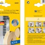 Schellenberg Gurtfix Reparaturset Maxi 23 mm Beige für Rollladen, bestehend aus Gurtband, Klebestreifen und Montagehilfe.
