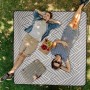 Relaxdays Picknickdecke Polyester Aluminium Grau Weiß Faltbar 200 cm x 200 cm_2