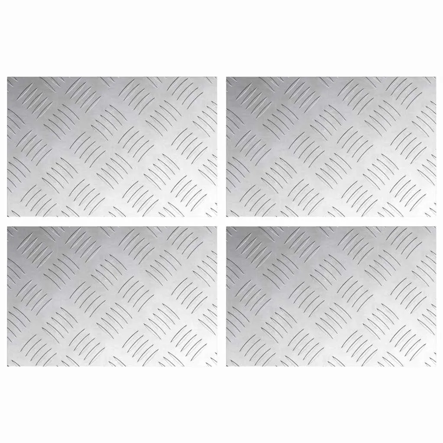 vidaXL Rautenscheiben 4 Stk Silber 30 x 20 cm Aluminium 4104240