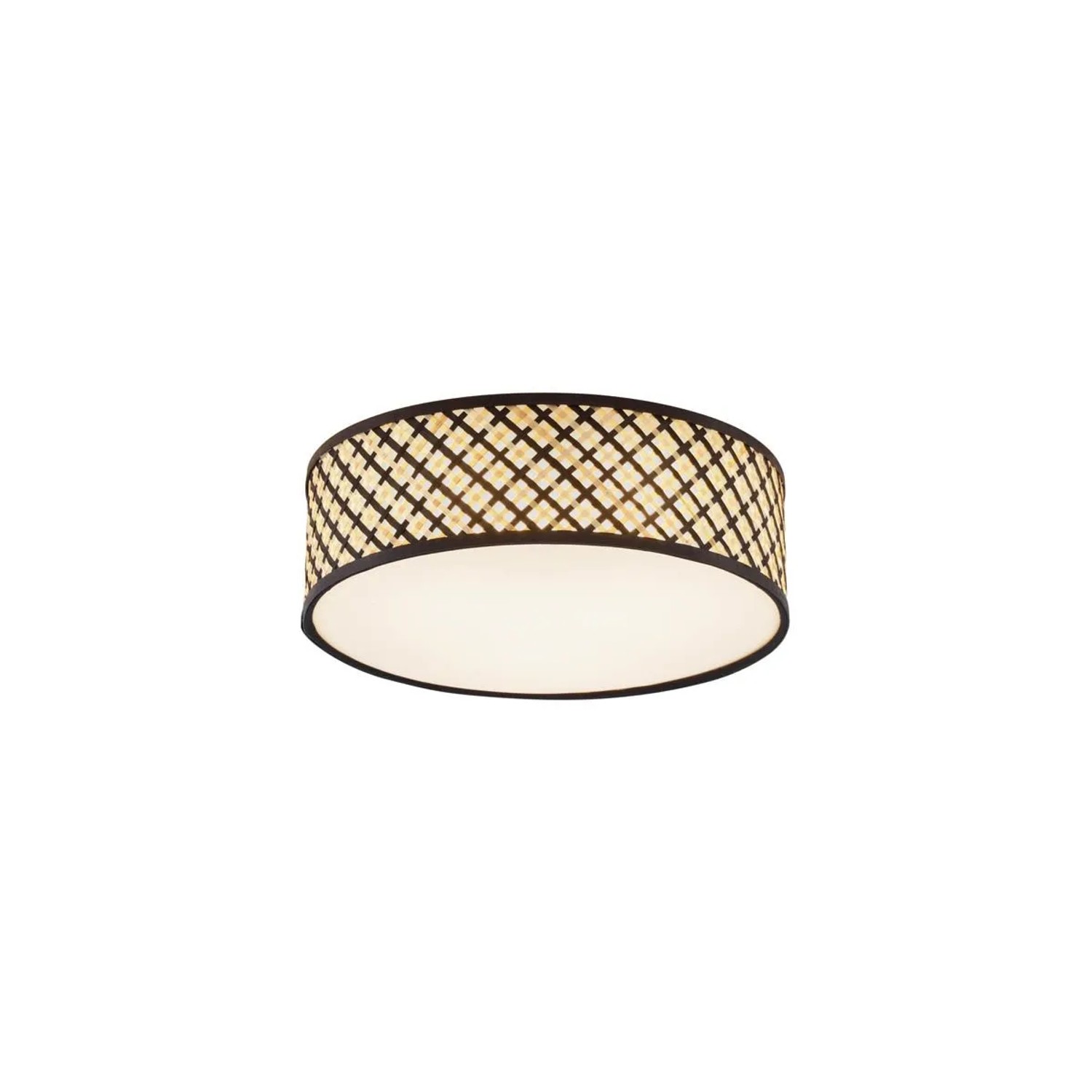 QAZQA Orientalische Rattan Deckenleuchte mit Schwarz 40cm Tremmo