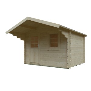 Kiehn-Holz Gartenhaus KH 44-004, naturbelassenes Holzhaus mit Fenster und Tür, 300x250 cm.