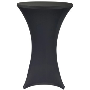 Schwarze NYVI Stehtischhusse, Stretchhusse für Stehtische 70-75x110-120 cm.