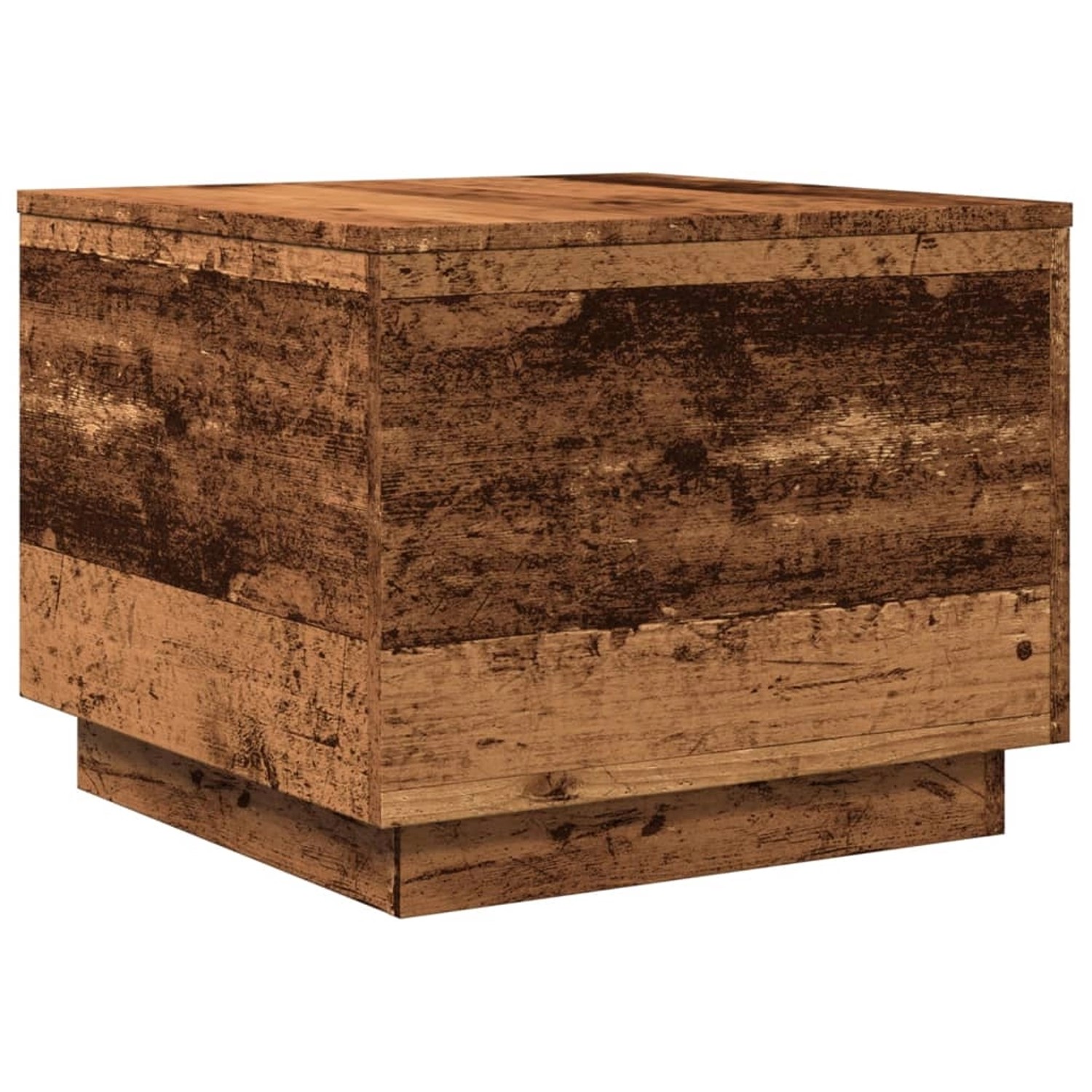 vidaXL Couchtisch mit LED-Leuchten Altholz-Optik 50x50x40 cm 857720 günstig online kaufen