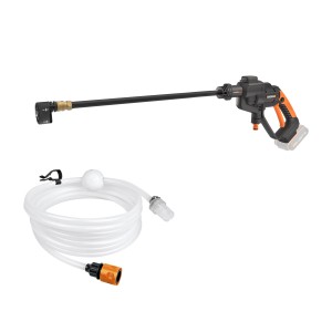 Worx Hydroshot WG620E.9 Akku-Mitteldruckreiniger (Solo) mit Lanze und Schlauch.