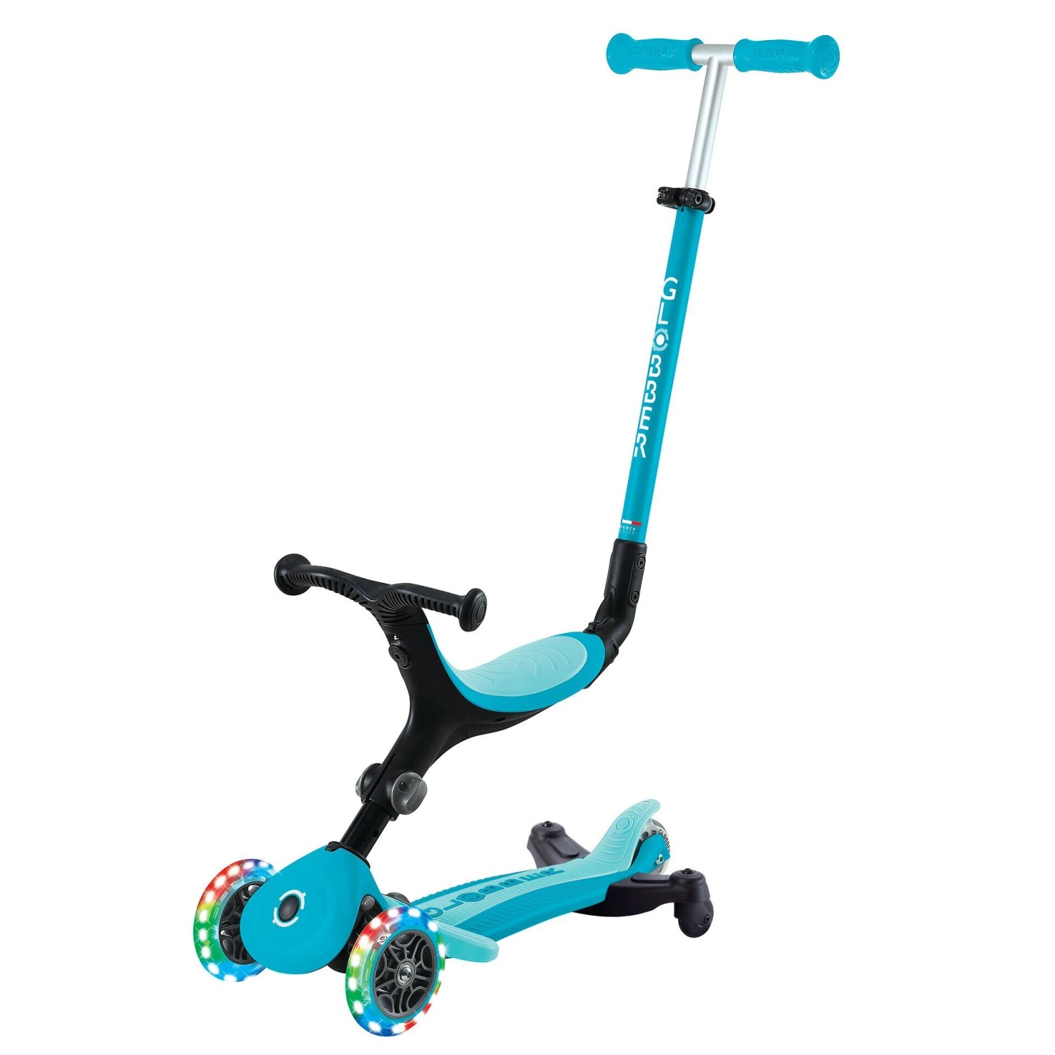 Globber Go-Up Active Lights 360 3 in 1 Aufsitzrad Laufrad und Scooter 120/8 günstig online kaufen