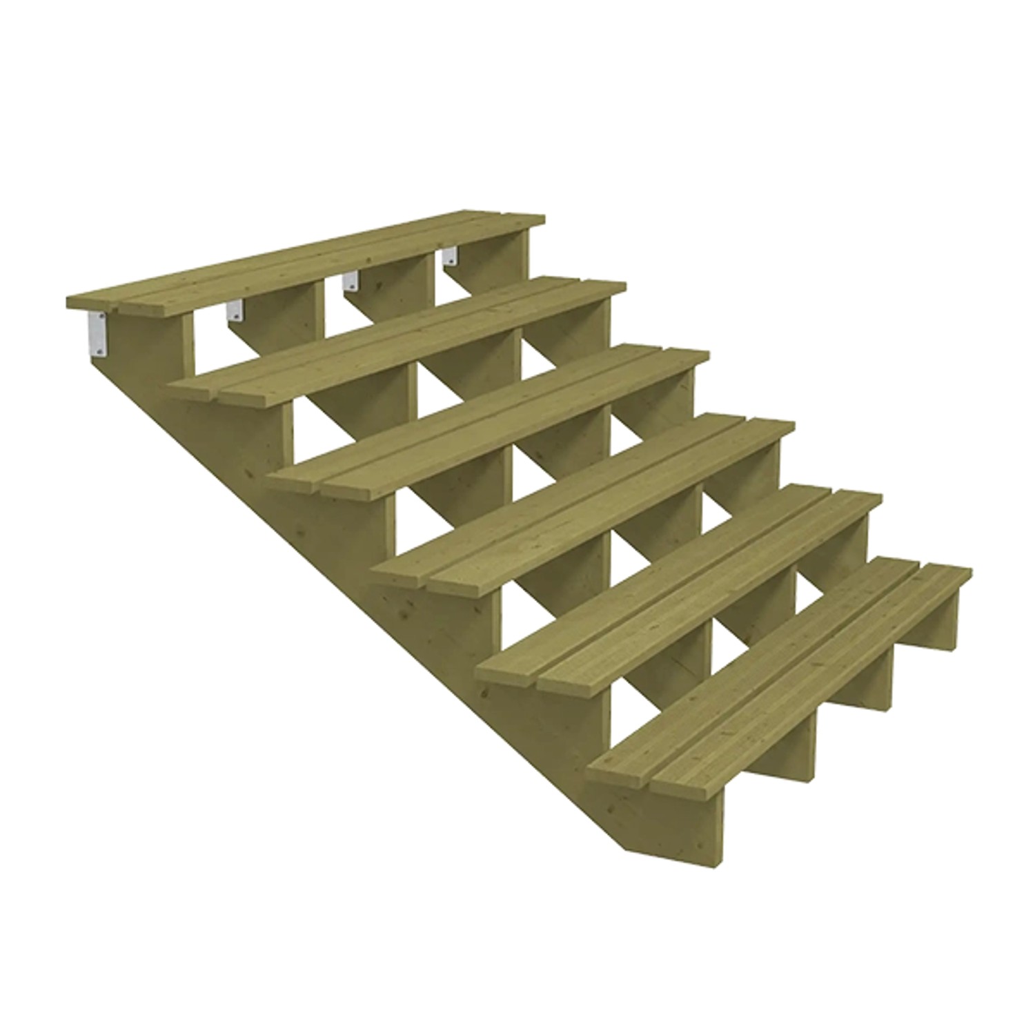Plus A/S  Terrassentreppe 6 Stufen 150x102x180 cm Druckimprägniert NTR Kl A günstig online kaufen