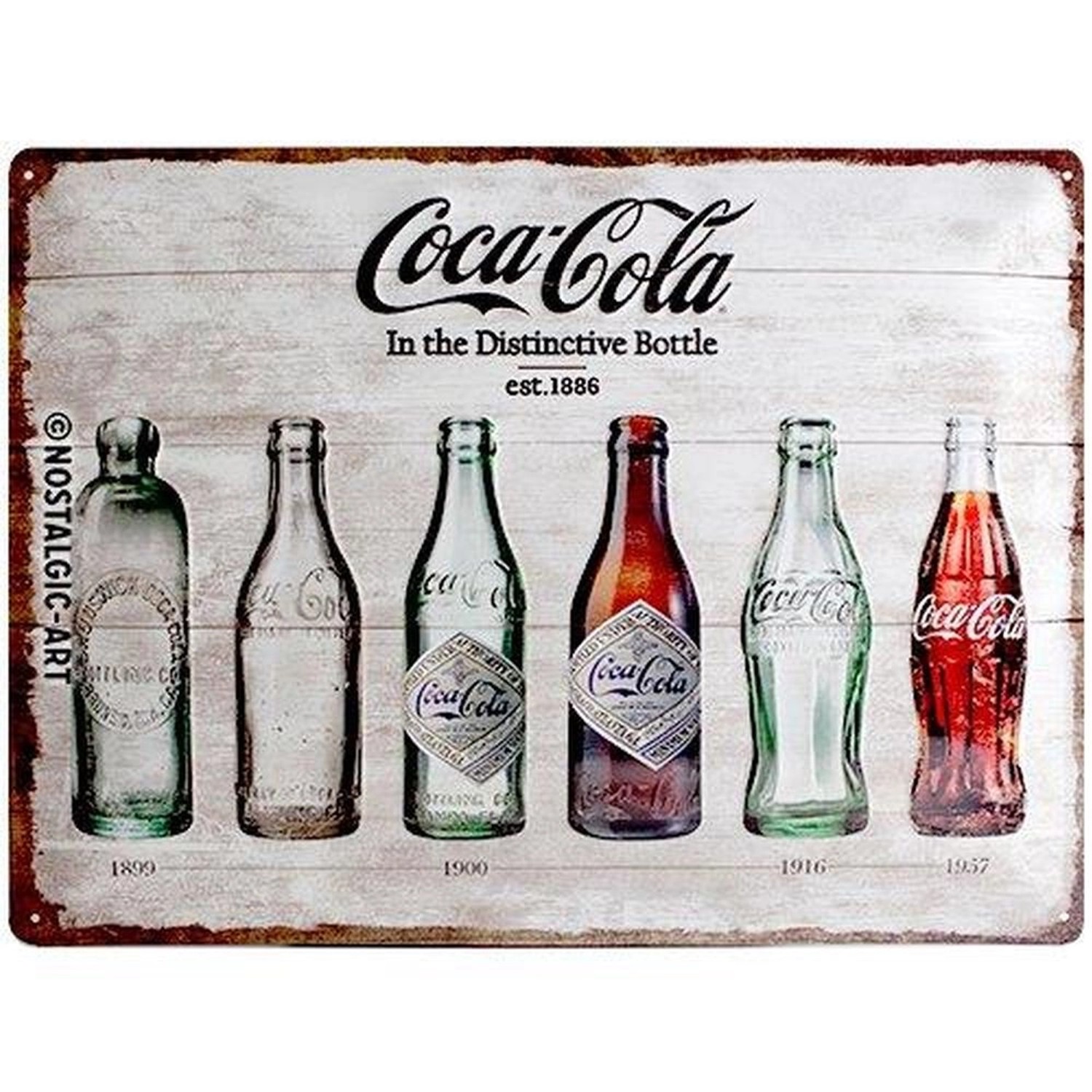 Nostalgic-Art Blechschild 30 x 40 cm - Coca-Cola - Coca-Cola Bottle Timelin günstig online kaufen