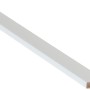 Weiß lackierte Rechteckleiste aus Holz, 5x20x900 mm, für vielseitige Anwendungen im Innenausbau.