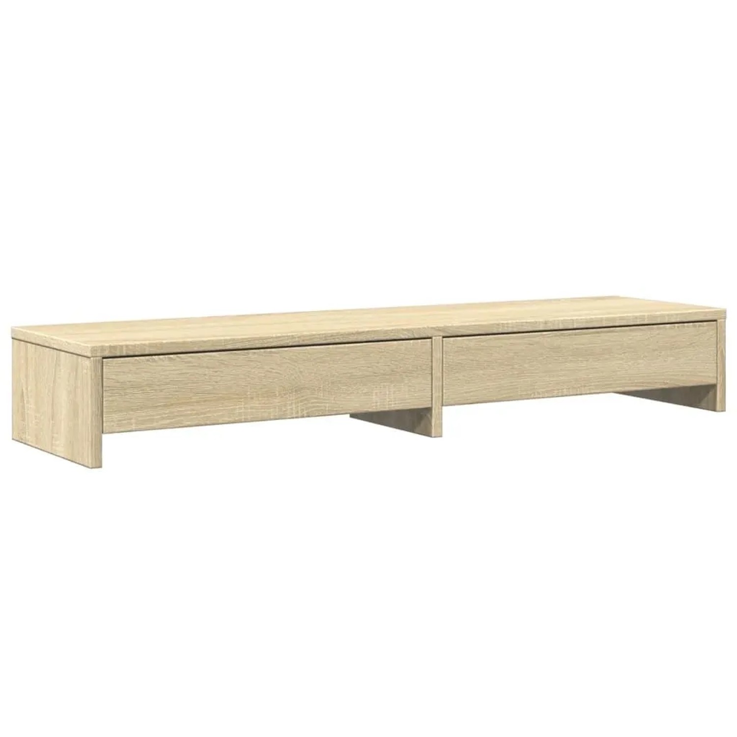 vidaXL Monitorständer mit Schubladen Sonoma-Eiche 100 x 27 x 15 cm Holzwerkstoff 854672
