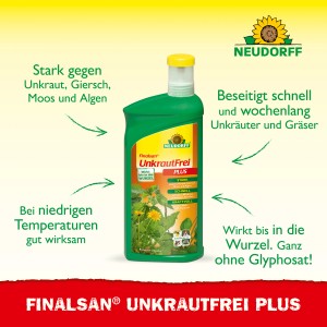 Neudorff Finalsan UnkrautFrei PLUS 1L Flasche zur Unkrautbekämpfung im Beet.