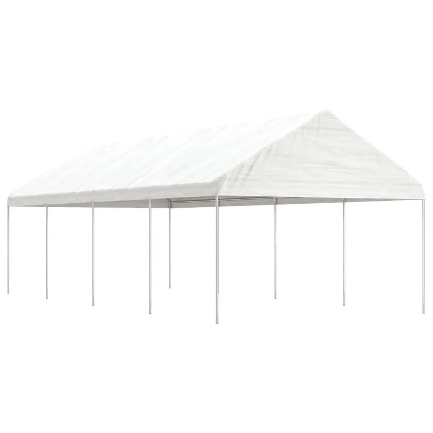 vidaXL Pavillon mit Dach Weiß 8,92x4,08x3,22 m Polyethylen 3155512