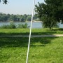 Floracord Teleskopmast mit Erdanker Set für Sonnensegel, Aluminium, max. 280cm hoch.