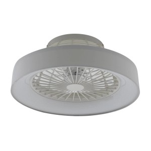 Lindby LED Deckenventilator mit Lampe Mace 10022137 Dimmbar Leselampe Modern in Weiß 1-flammig Wohnzimmerleuchte