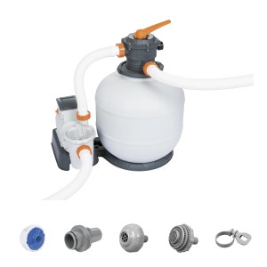 Bestway Flowclear Sandfilteranlage 8.327 l/h mit Zubehör für Pools.