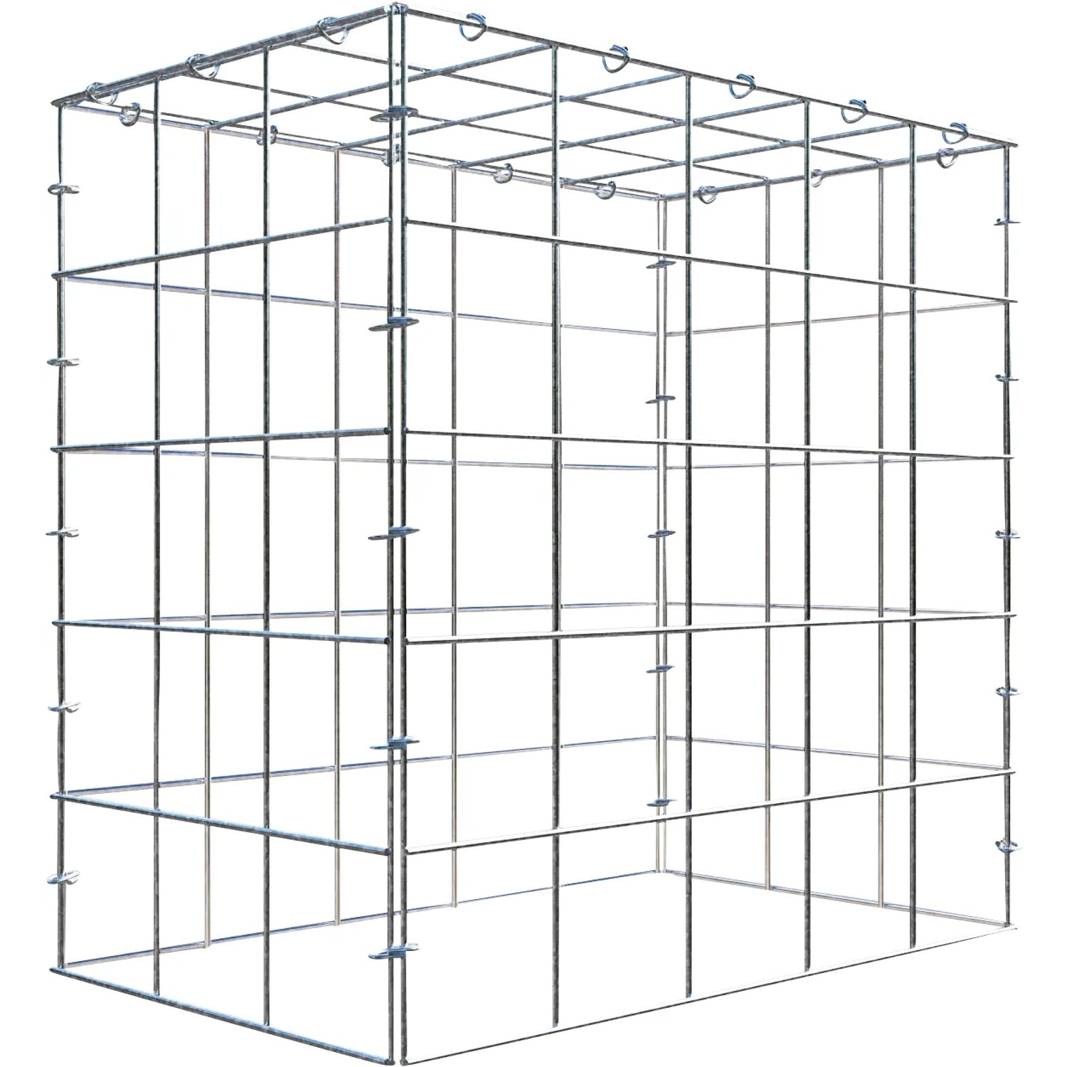 Gabiona C-Ring-Gabione-Anbaukorb Typ 3 50 x 50 x 30 cm Maschenw 10 x 10 cm