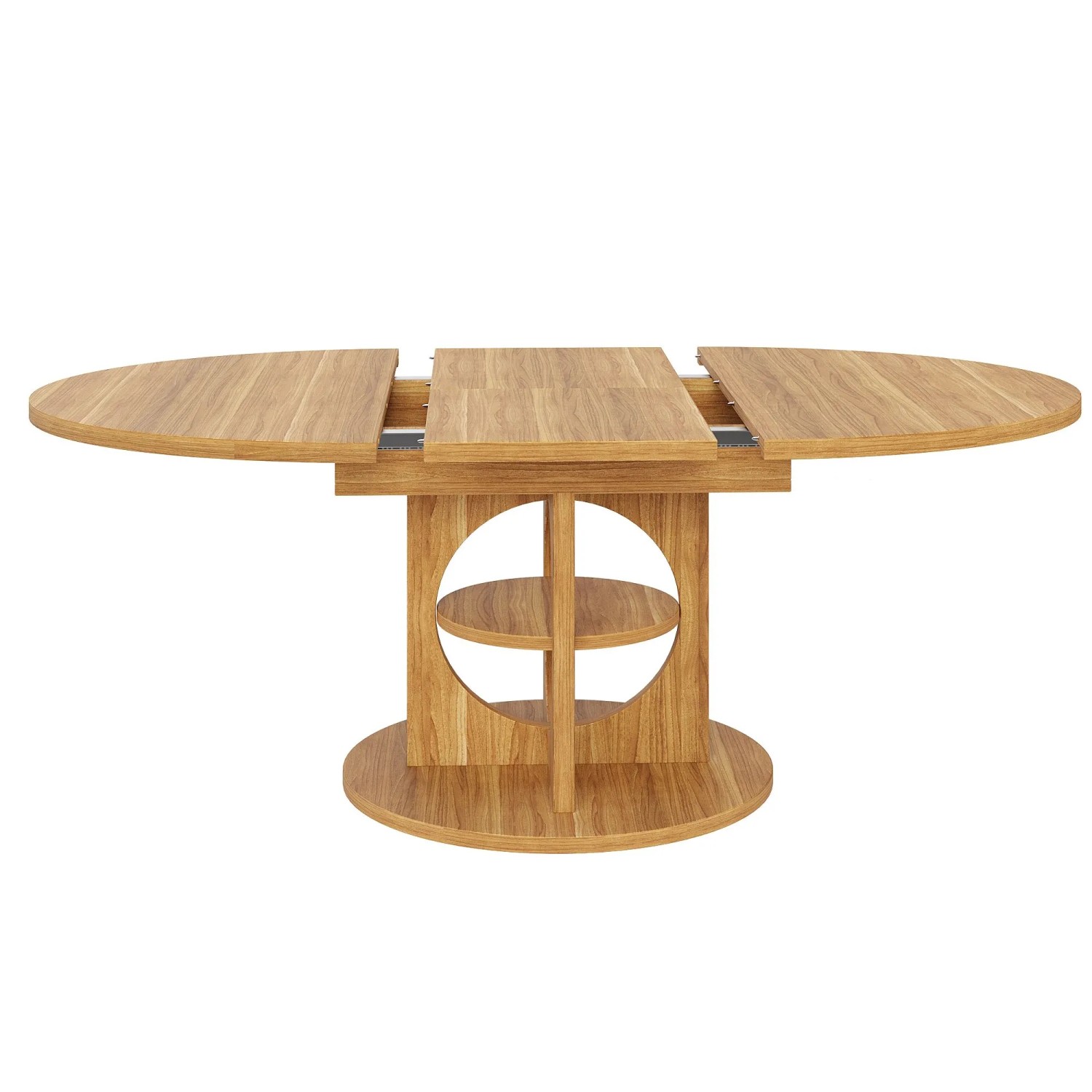 Merax Esstisch Ausziehbar 110-150cm Rund Oval Schwarz