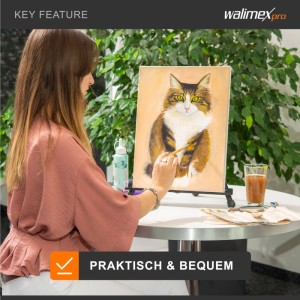Walimex Pro Tischstaffelei Klappbar Staffelei Aluminium Leinwand Tragetasche